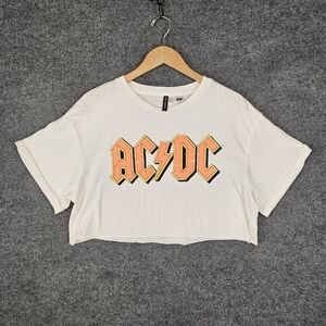 H&M White Tee with Orange and Black Graphic
